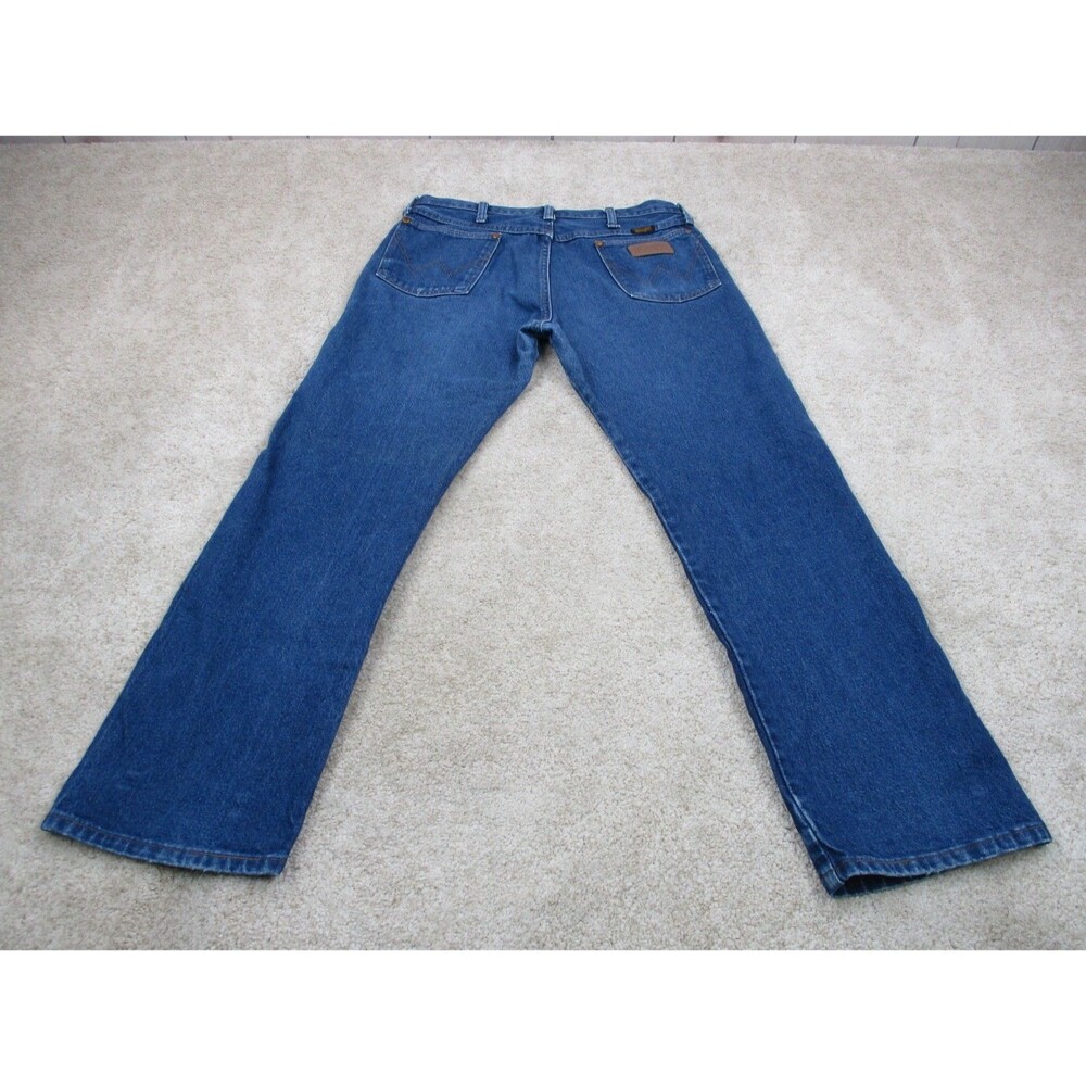 VINTAGE Wrangler Jeans Men 32 Blue 13MWZ Cowboy Straight Western Denim 32x29 USA